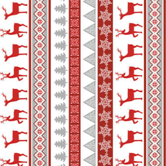 Nordic Cabin - Deer Stripe - Red