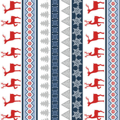 Nordic Cabin - Deer Stripe - Blue