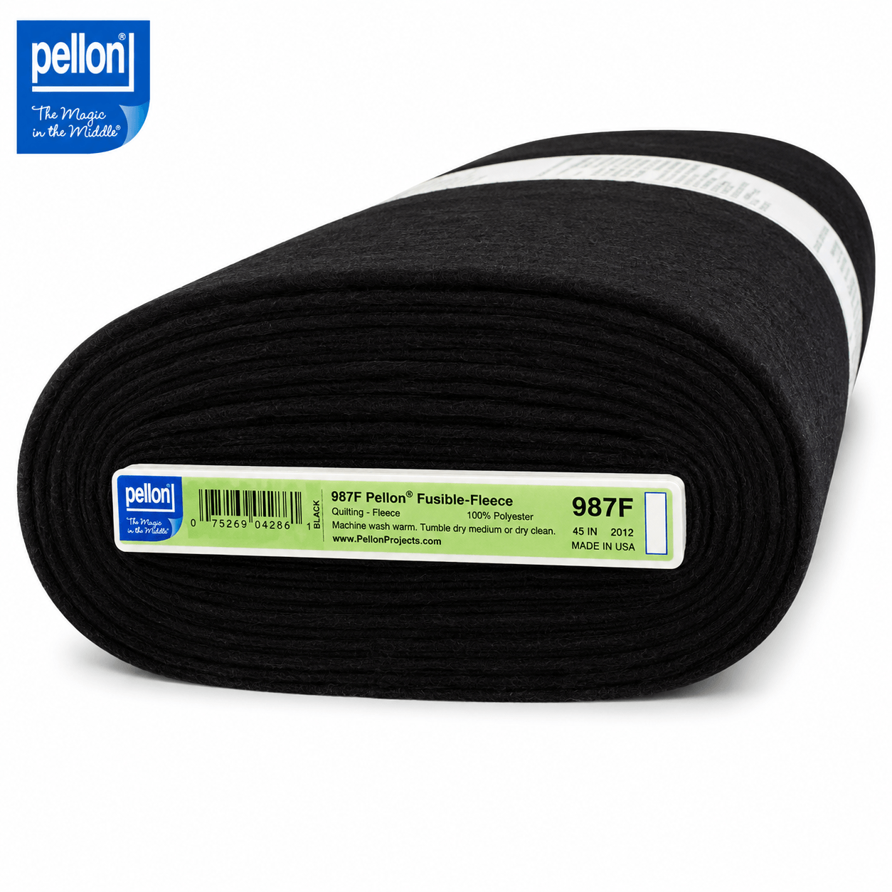 Pellon® 987F Fusible Fleece – 45" x 10 yard Bolt (Black)