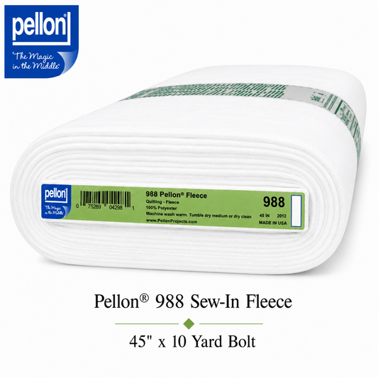 Pellon® 988 Sew-In Fleece Interfacing – White – 45" x 10 Yard Bolt