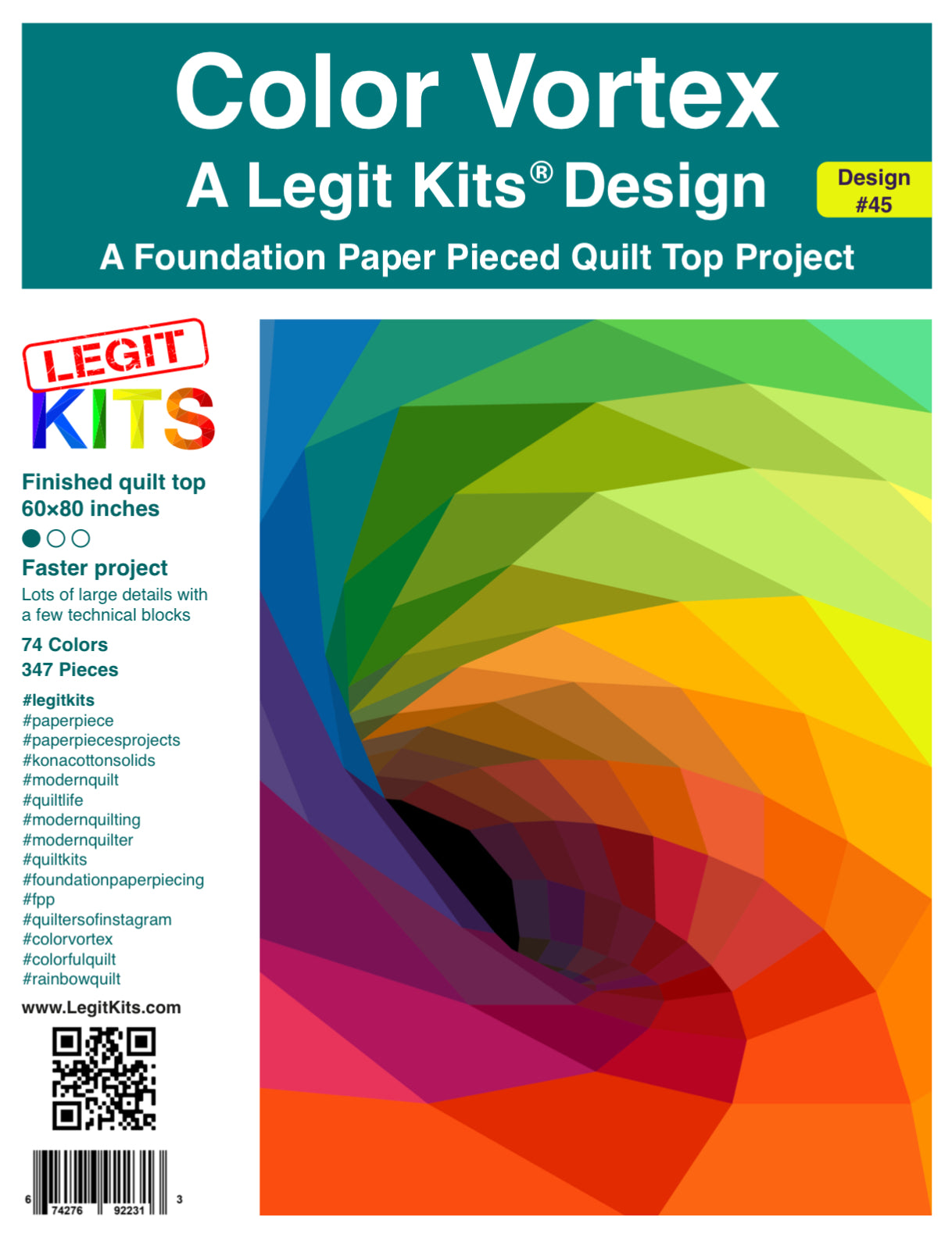 Color Vortex Quilt Kit