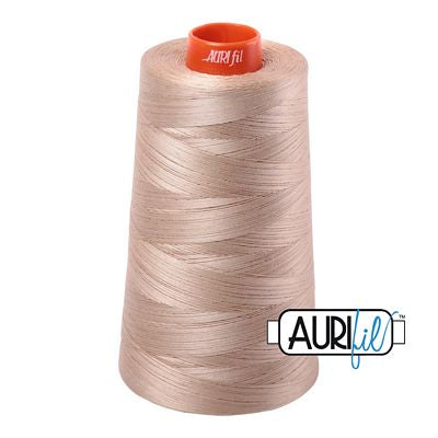 Aurifil Mako 50 wt Cotton Thread 6,452 yd Cone - Sand
