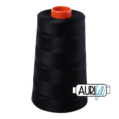 Aurifil Mako 50 wt Cotton Thread 6,452 yd Cone - Black