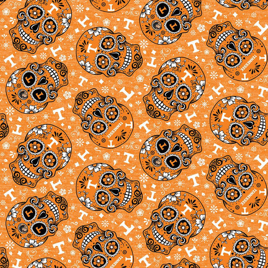 Tennessee Volunteers - Tossed Sugar Skull