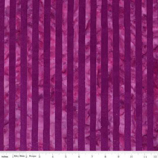 Elementals Batiks - Get in Line - Purple Outburst