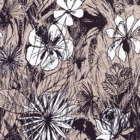 Expressions Batiks - Floral Reflections - Coffee Cream (3-Yard Pack)