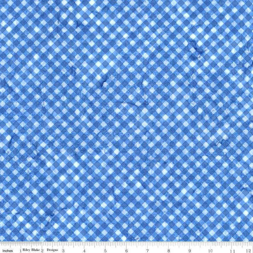 Expressions Batiks - Watercolor Daisies - Blueprint Matte (3-Yard Pack)