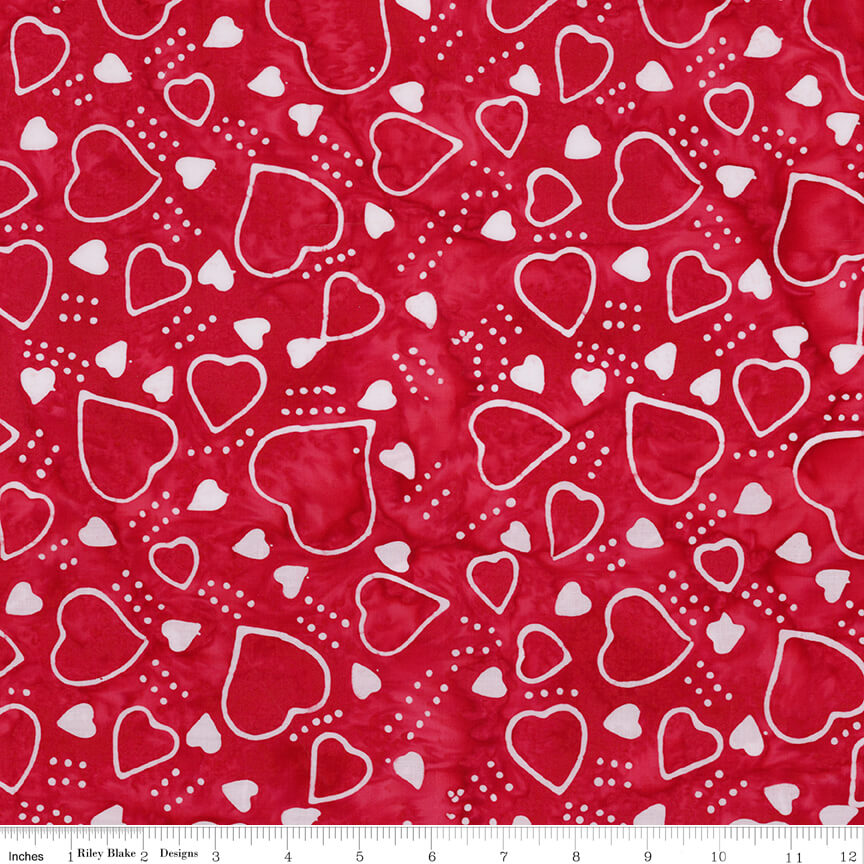 Love Punch Batiks - Hearts - Sassy (3-Yard Pack)
