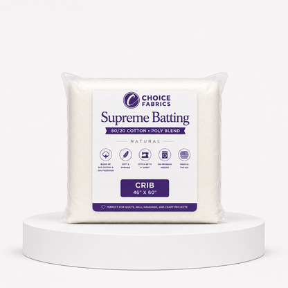 Choice Supreme Batting - 80/20 Cotton/Poly Blend - Crib (46.5" x 60")