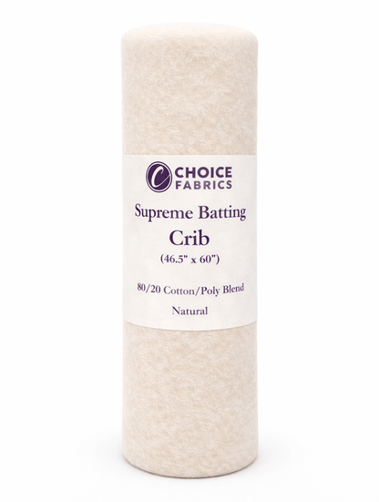 Choice Supreme Batting - 80/20 Cotton/Poly Blend - Crib (46.5" x 60")