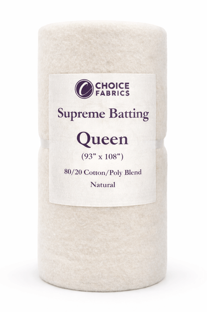 Choice Supreme Batting - 80/20 Cotton/Poly Blend - Queen (93" x 108")