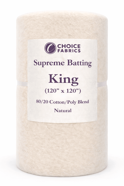 Choice Supreme Batting - 80/20 Cotton/Poly Blend - King (120" x 120")