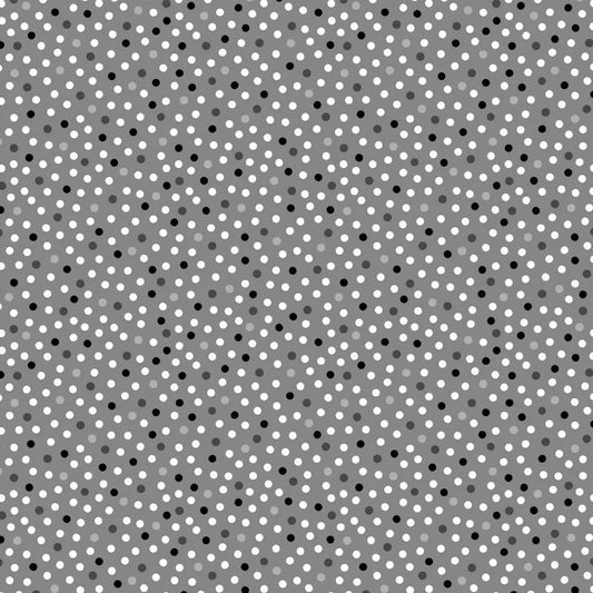 Barely Basics Lots a Dots Quilting Cuddle Gray Fabric Per Yard