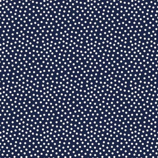 Barely Basics Lots a Dots Quilting Cuddle Navy Fabric Per Yard