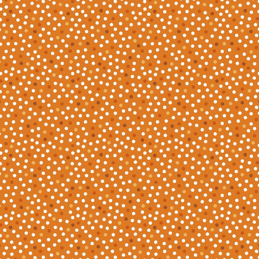 Barely Basics Lots a Dots Quilting Cuddle Orange Fabric Per Yard
