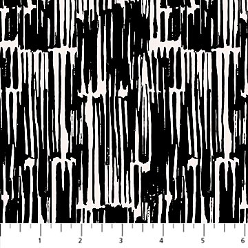 Black Brush Strokes Ink and Earth Cotton 44"/45" Fabric Per Yard