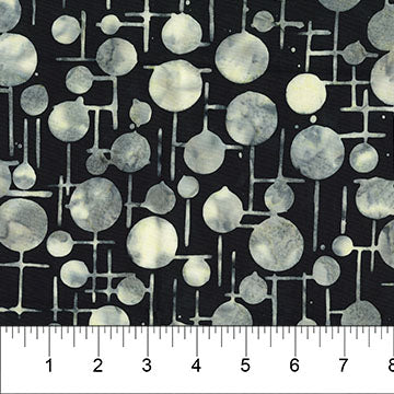 Black Retro Dot Grid Bubble Pop 83703-99 Cotton 44/45 Fabric Per Yard