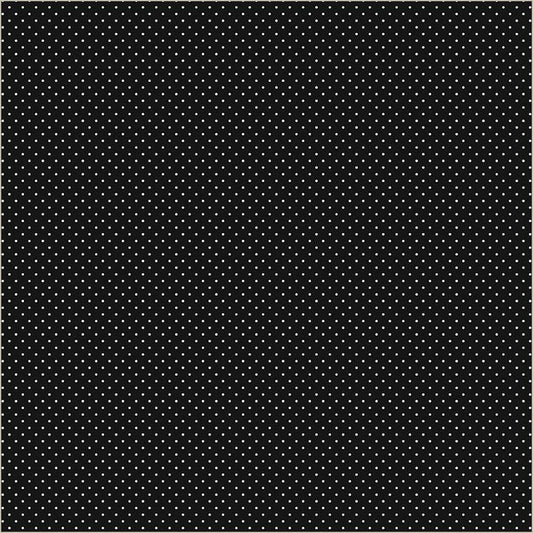 Black Verona Dots Cotton 44/45 Fabric Per Yard