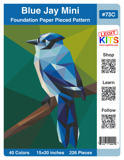 Blue Jay Mini Pattern (CONFETTI)