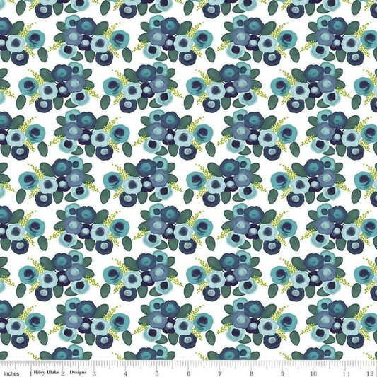 Morning Meadow - Roses - White (3-Yard Pack)