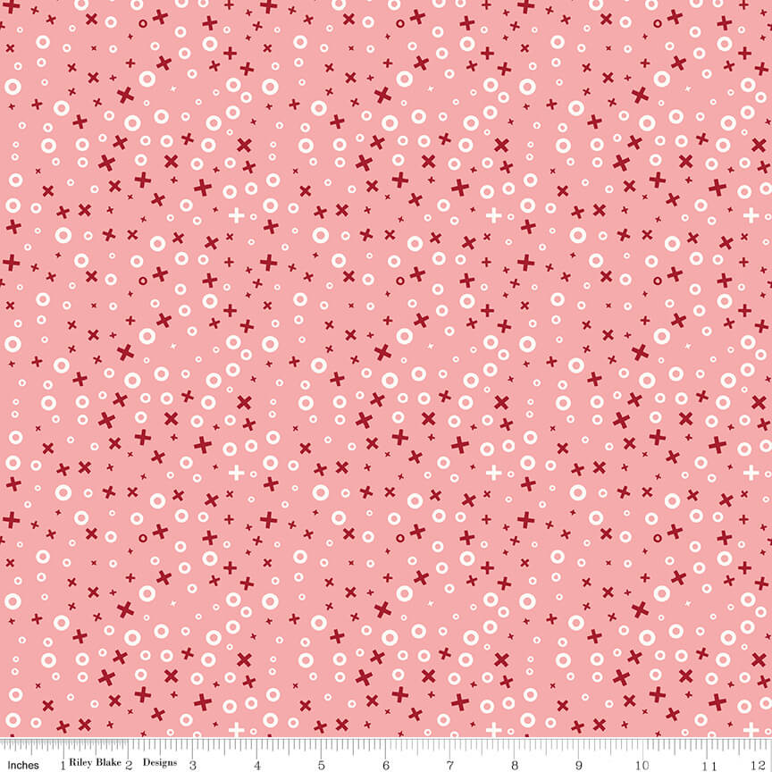 Love You Always - XOs - Coral (3-Yard Pack)
