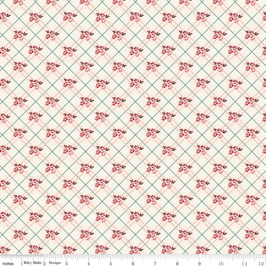 Love You Always - Floral Plaid - Cream