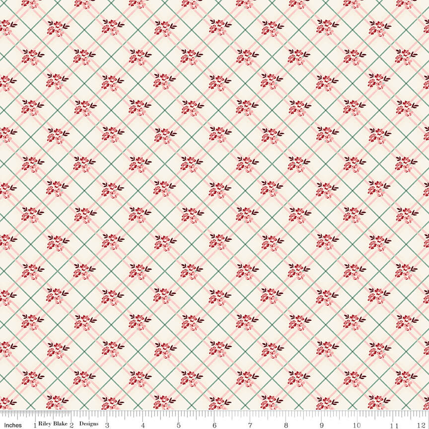 Love You Always - Floral Plaid - Cream (3-Yard Pack)