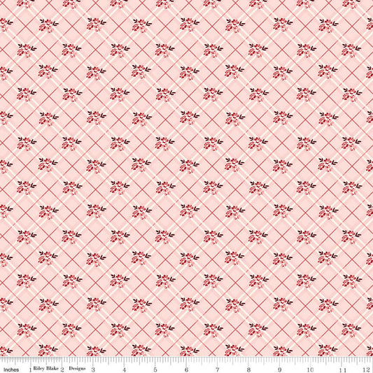 Love You Always - Floral Plaid - Pink (3-Yard Pack)