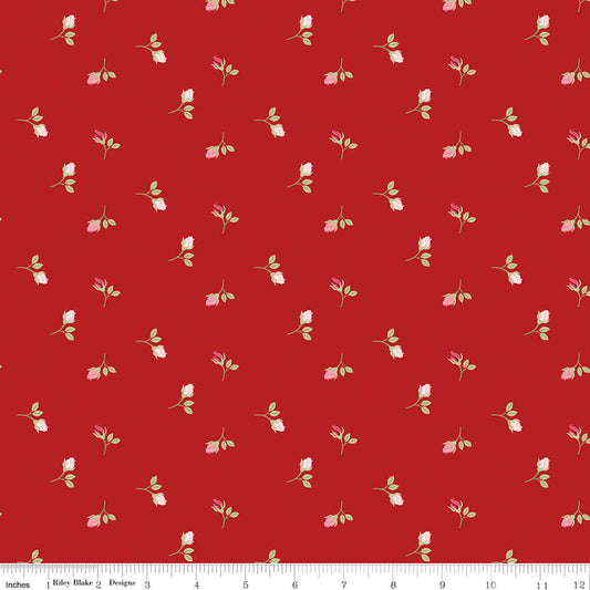 Sew in Love - Rosebuds - Red (3-Yard Pack)