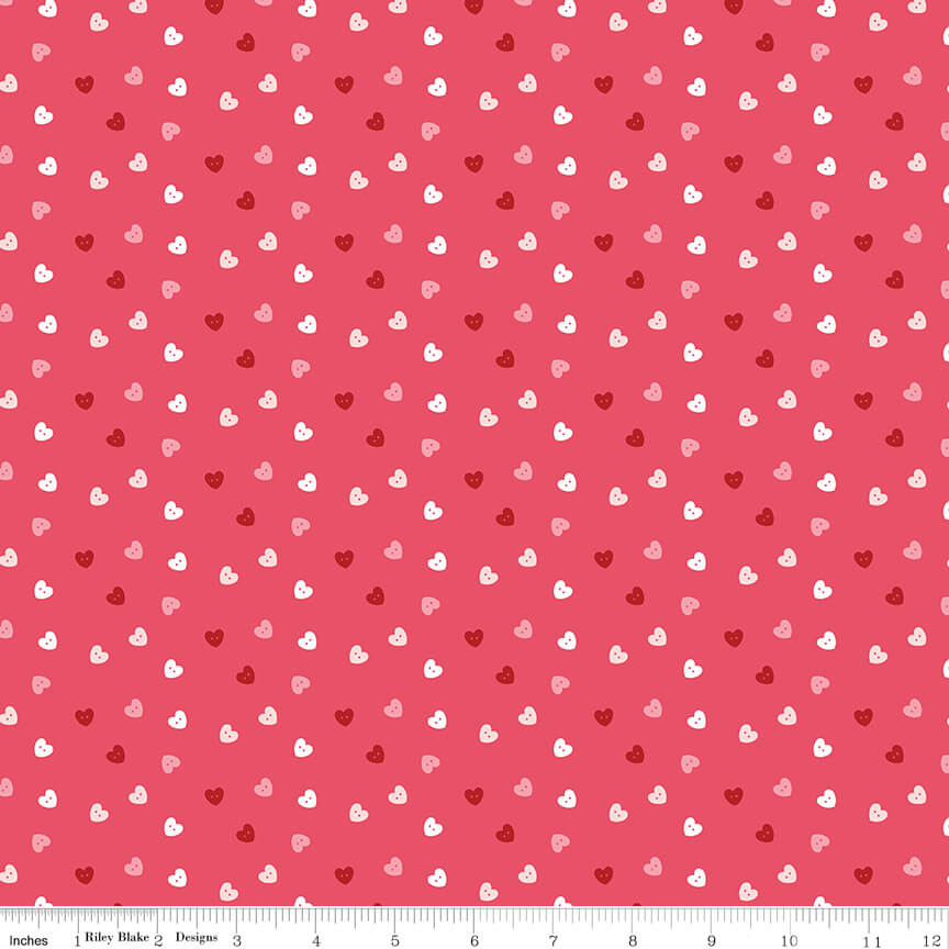 Sew in Love - Hearts - Pink (3-Yard Pack)