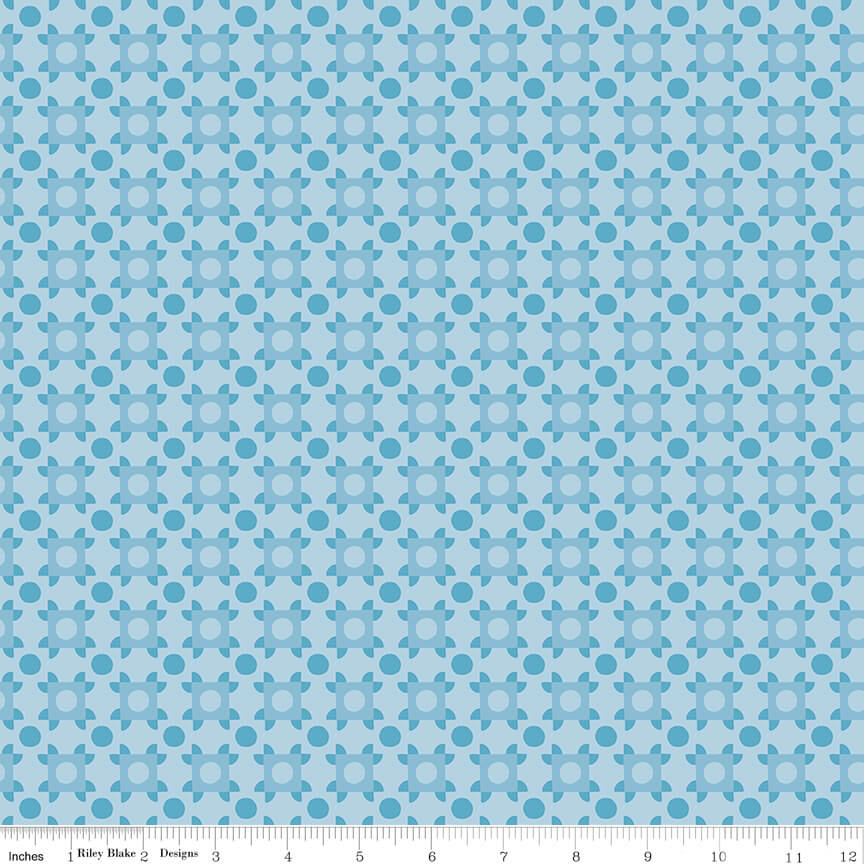The Genesis of a Journey - Patchwork Piazza - Blue (3-Yard Pack)