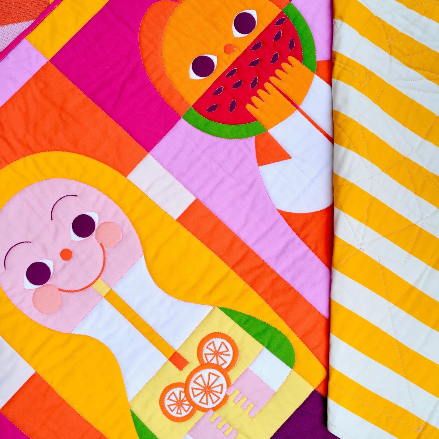 Mary Blair™ Lemonade Girl and Watermelon Boy Quilt