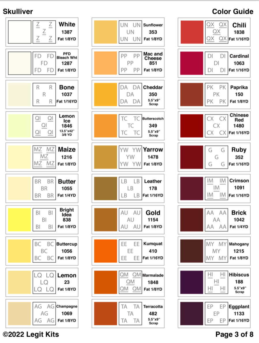 Skulliver Mini Quilt Kit