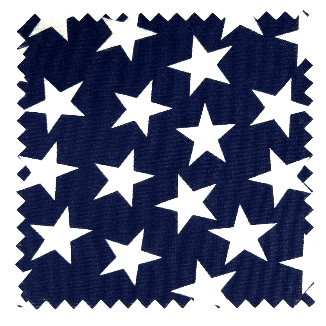 Patriotic Stars 108" Supreme Backings - Large White Stars on Navy