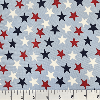 Patriotic Stars 108" Supreme Backings - Large Stars on Light Blue (3-Yard Pack)