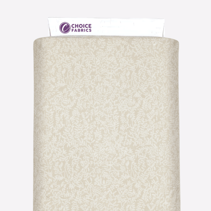 Tone on Tone 108" Supreme Backings - White on Cream - Vines