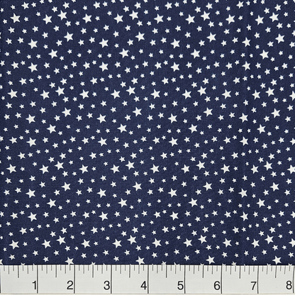 Patriotic Stars 108" Supreme Backings - White Stars on Navy