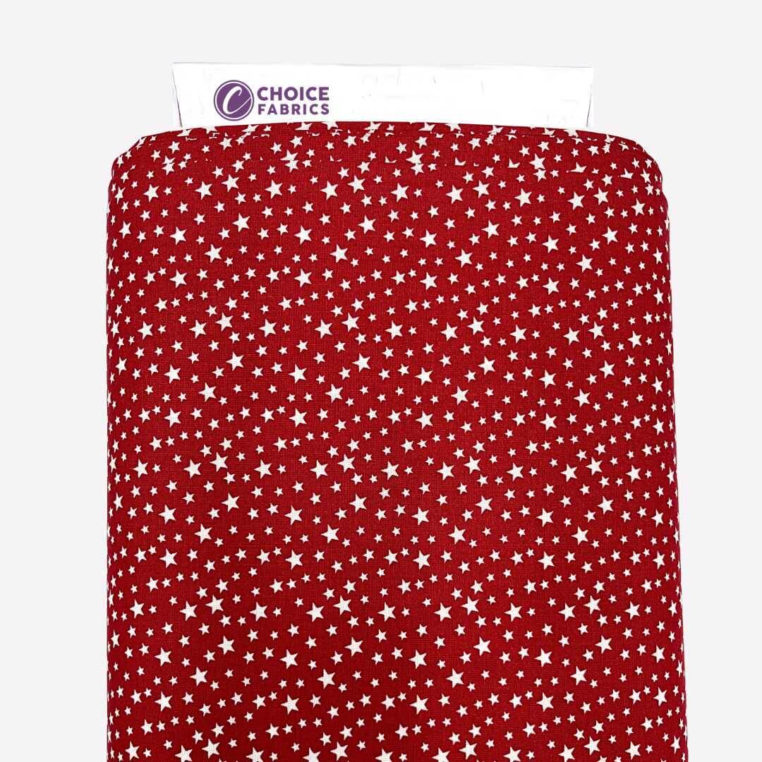 Patriotic Stars 108" Supreme Backings - White Stars on Red