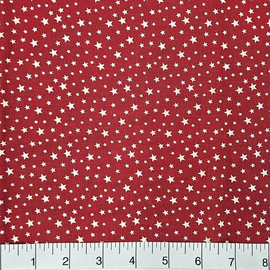 Patriotic Stars 108" Supreme Backings - White Stars on Red