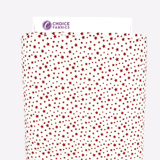Patriotic Stars 108" Supreme Backings - Red Stars on White