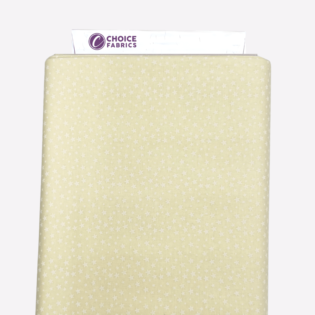 Tone on Tone 108" Supreme Backings - White on Cream - Stars
