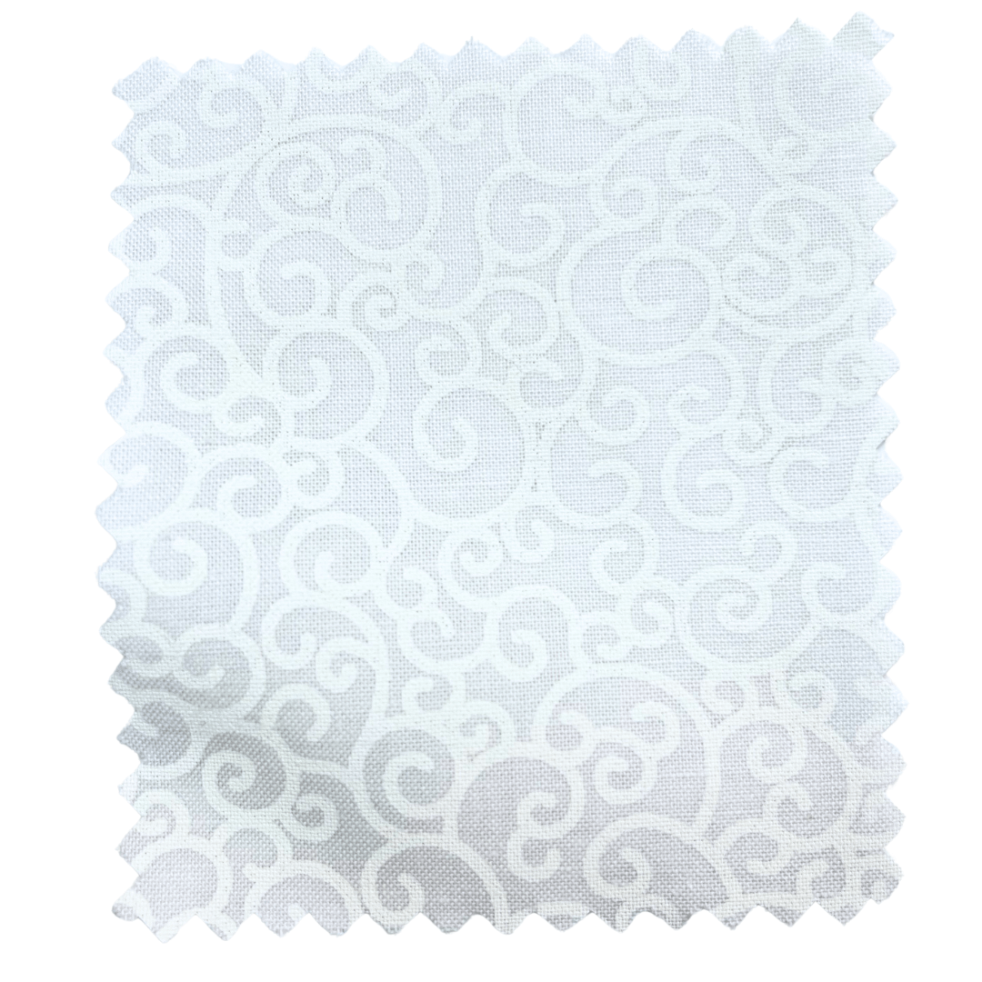 Tone on Tone 108" Supreme Backings - White on White - Swirls