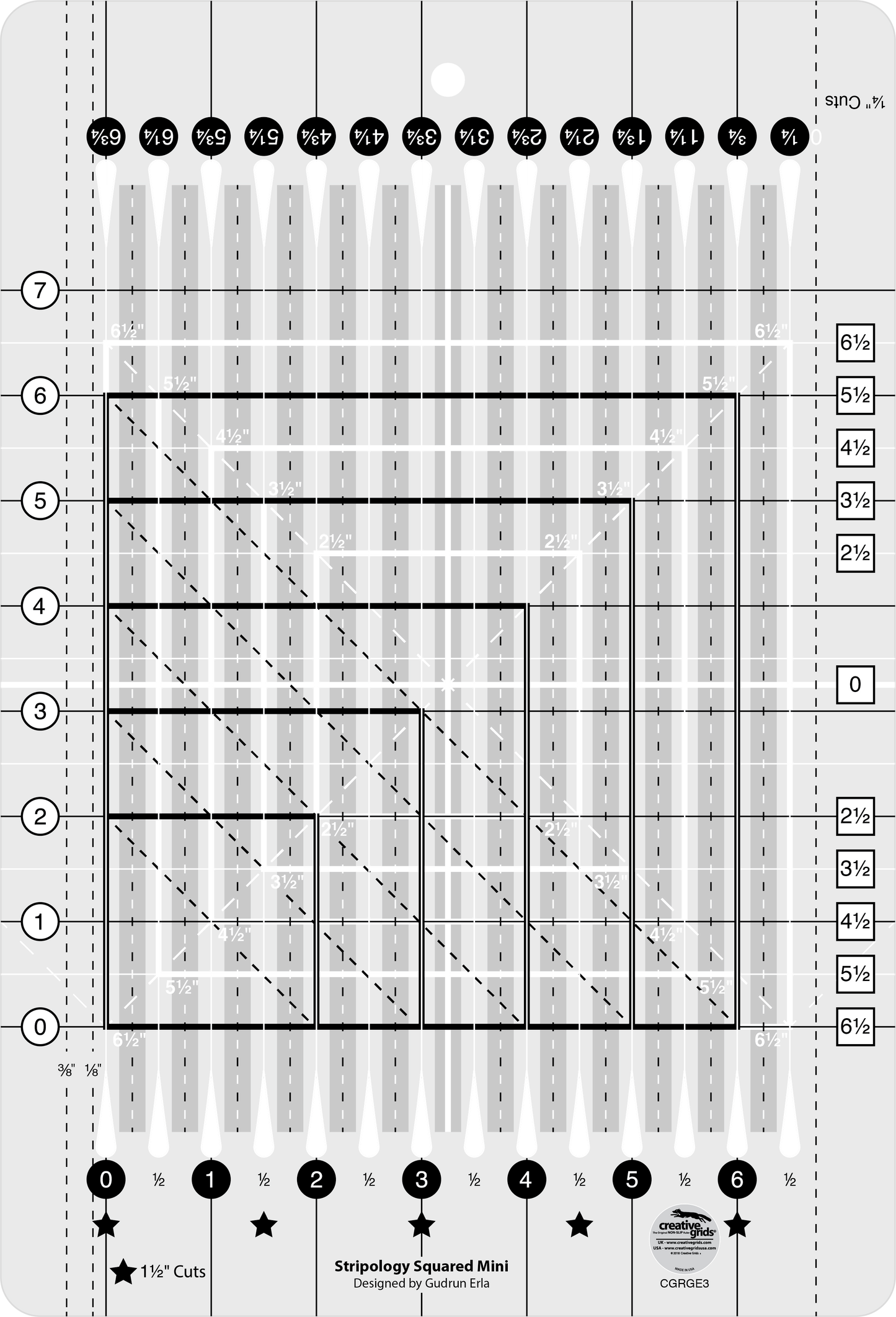 Stripology© Squared MINI Ruler CGRGE3