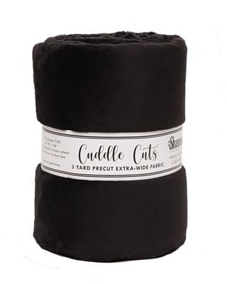 Solid Cuddle Wideback Cut 3 yd x 108/110 in - Black