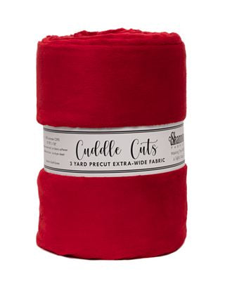 Solid Cuddle Wideback Cut 3 yd x 108/110 in - Cardinal