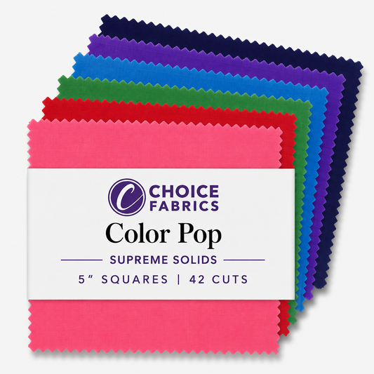Supreme Solids - 5x5 Charm Pack - Color Pop (42 Squares)