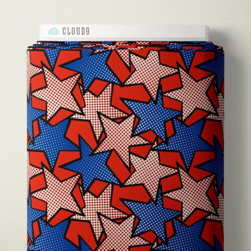 Comicbook Stars Pop Stars QC Cotton 44/45 Fabric Per Yard