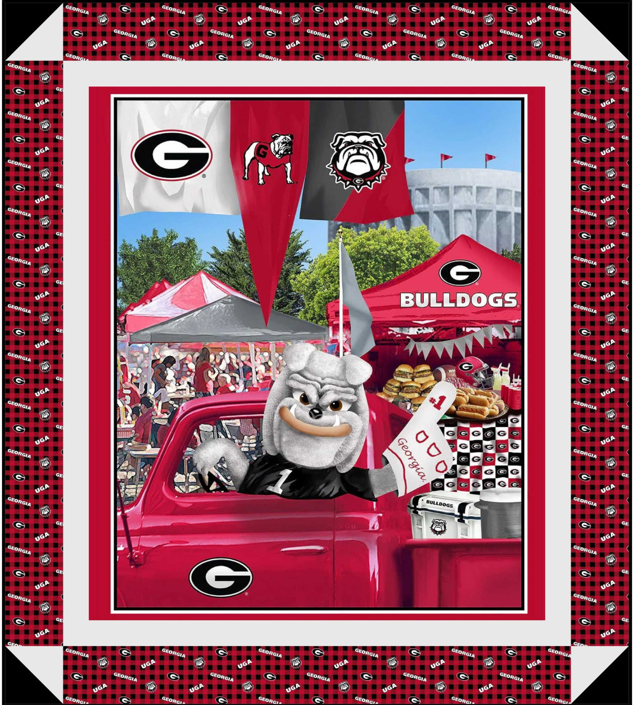 Georgia Bulldogs - Tailgate Panel - Quilt Kit