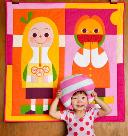 Mary Blair™ Lemonade Girl and Watermelon Boy Quilt