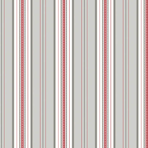 French Romance - Simone Stripe - Pink/Gray (3-Yard Pack)